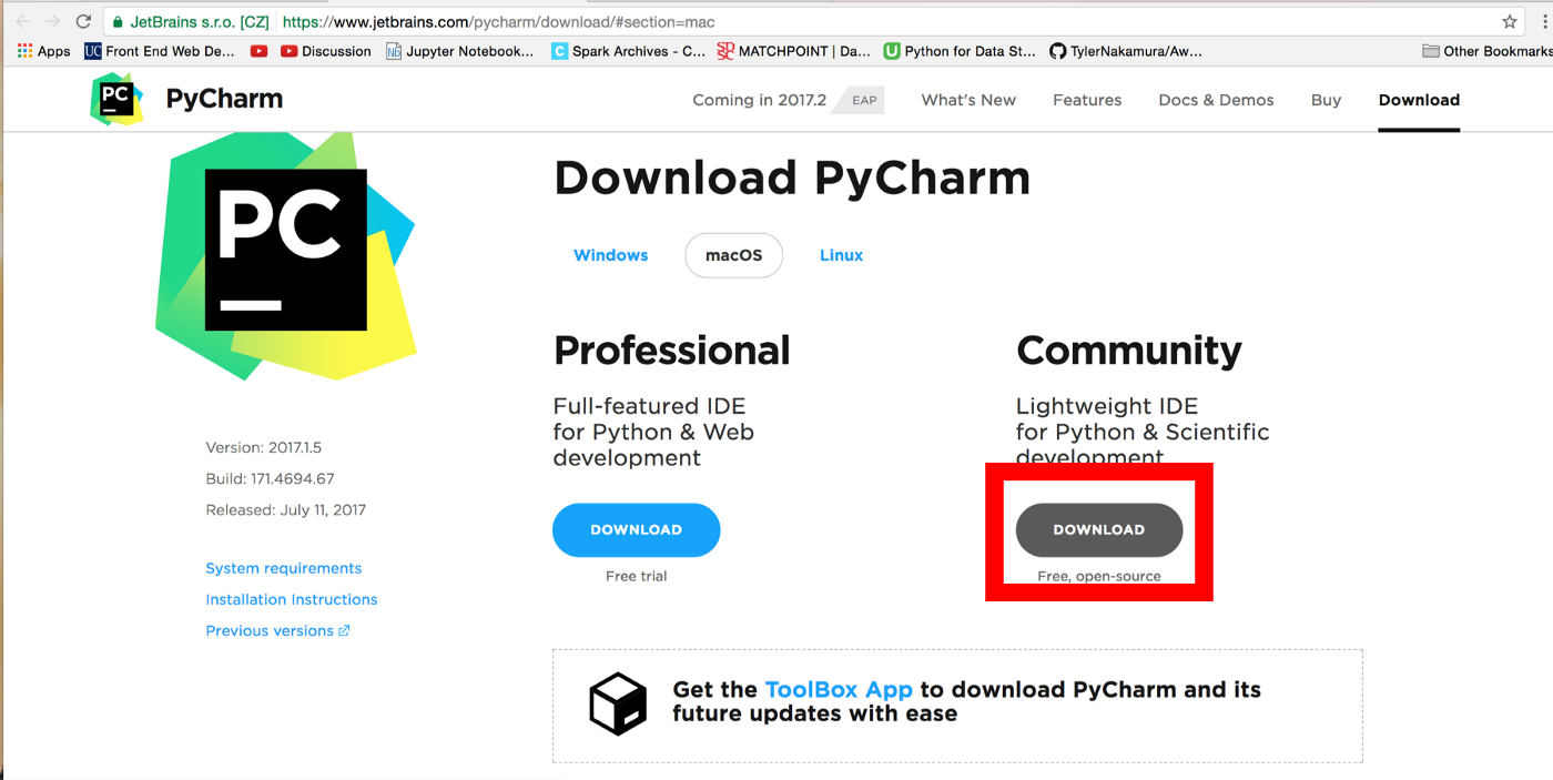Download Pycharm Community Edition For Mac